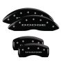 MGP 12192SDD4BK 4 Caliper Covers Engraved Front & Rear With out stripes/Dodge Black finish silver ch