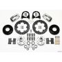 Wilwood 140-1501-DP Forged Dynalite Front Drag Kit Drilled Polished 37-48 Ford Psgr. Car Spindle