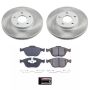 PowerStop SC5580 Semi-Coated Rotor and Low-Dust Ceramic Brake Pad Kit