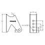Ridetech 90000159 Tri Link axle bracket, uncoated. For 3