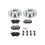 PowerStop KOE1303 OE Stock Replacement Low-Dust Ceramic Brake Pad and Rotor Kit