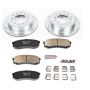 PowerStop K5875 Z23 Daily Driver Carbon-Fiber Ceramic Brake Pad and Drilled & Slotted Rotor Kit