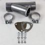 Granatelli Motor Sports 304520 Manual Exhaust Cutout - Aluminized Mild Steel - Slip Fit