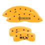 MGP 36021SLCXYL 4 Caliper Covers Engraved Front Lincoln Engraved Rear MKX Yellow finish black ch