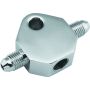 Bikers Choice 498410 Chrome Brake Tee 1/8 NPT Center Hole Male AN-3 Side Holes