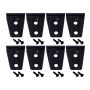 Kentrol 07-18 Jeep Wrangler JK Door Hinge Overlays 8 Pieces 4 Door - Textured Black