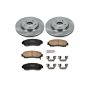 PowerStop KOE228 OE Stock Replacement Low-Dust Ceramic Brake Pad and Rotor Kit