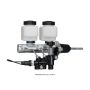 Wilwood 261-14249-P Tandem Remote M/C Kit w L/H Brkt & Prop Valve - 7/8in Bore Ball Burnished-W/Pushrod