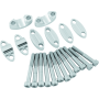 BikeMaster 151988 Aluminum Handlebar Risers 7/8in - Silver