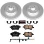 PowerStop CRK6068 Genuine Geomet Coated Rotor and Carbon-Fiber Ceramic Brake Pad Kit