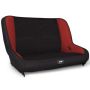 PRP Seats A3610-36-72 PRP Jeep CJ7/YJ Low Back Rear Bench - Black/Red
