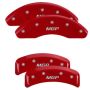 MGP 4 Caliper Covers Engraved Front & Rear MGP Red Finish Silver Characters 1987 BMW 325