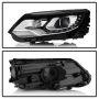 SPYDER 9948527 VW Tiguan 12-17 LED/DRL Projector Headlights Chrome PRO-JH-VWT12-LED-C