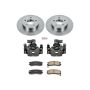 PowerStop KCOE1526 OE Stock Replacement Low-Dust Ceramic Brake Pad, Rotor and Caliper Kit