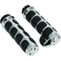 Kuryakyn 6212 Premium ISO Grips With Throttle Boss Dual Cable Chrome
