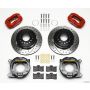 Wilwood 140-11828-DR Forged Dynalite P/S Park Brake Kit Drill-Red Impala 59-64 / Corvette 57-62