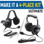 Rugged Radios PLUS2-BTU Rear Seat Expansion Kit w/ Helmet Kits or Headsets / Ultimate Headset - Behind Head