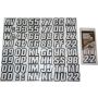 Hardline WHBLK500 Snowmobile Lettering Registration Kit 2 in. - 500 White /Black