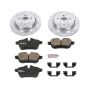 PowerStop K6583 Z23 Daily Driver Carbon-Fiber Ceramic Brake Pad and Drilled & Slotted Rotor Kit