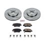 PowerStop KOE7399 OE Stock Replacement Low-Dust Ceramic Brake Pad and Rotor Kit