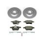PowerStop ESK834 Genuine Geomet Coated Rotors, ECE-R90 Brake Pads + Hardware Kit