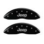 MGP 42011FJEPBK Front set 2 Caliper Covers Engraved Front JEEP Black finish silver ch