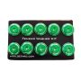 NRG Fender Washer Kit w/Color Matched M6 Bolt Rivets For Plastic (Green) - Set of 10