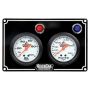 QUICKCAR RACING PRODUCTS QRP61-6701 2 Gauge Panel  OP/WT Black