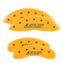 MGP 14036SSS5YL 4 Caliper Covers Engraved Front & Rear Gen 5/SS Yellow finish black ch
