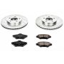 PowerStop K1325 Z23 Daily Driver Carbon-Fiber Ceramic Brake Pad and Drilled & Slotted Rotor Kit