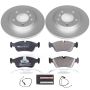 PowerStop ESK496 Genuine Geomet Coated Rotors, ECE-R90 Brake Pads + Hardware Kit