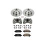 PowerStop KCOE3124 OE Stock Replacement Low-Dust Ceramic Brake Pad, Rotor and Caliper Kit