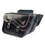 Willie & Max 58736-20 Universal Black Magic Large Slant Saddlebags (16 in L x 11 in W x 6.5 in H) - Black