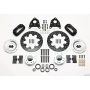 Wilwood 140-4307-BD Forged Dynalite Front Drag Kit Drilled Rotor 1965-1969 Mustang Disc & Drum Spindle