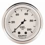 AutoMeter Gauge Oil Press 2-1/16in. 100PSI Mech Old Tyme White