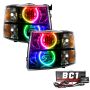Oracle Lighting 7105-335 2007-2013 Chevrolet Silverado LED Round Style Halo Headlights - (Black Housing)