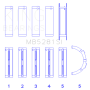 King Ford 281CI 4.6L V8 (Size +0.75) Main Bearing Set
