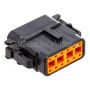 NAMZ MDP-12B Deutsch DTM 12-Position Plug w/12 Stamped Terminals & Wedgelock - Black (HD 74119-98BK)