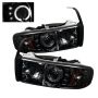 SPYDER 5010100 Projector Headlights - LED Halo - Smoke