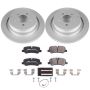 PowerStop ESK5624 Genuine Geomet Coated Rotors, ECE-R90 Brake Pads + Hardware Kit