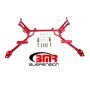 BMR 05-10 S197 Mustang K-Member w/ No Motor Mounts and STD. Rack Mounts - Red