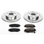 PowerStop K2384 Z23 Daily Driver Carbon-Fiber Ceramic Brake Pad and Drilled & Slotted Rotor Kit