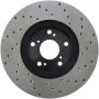 Stoptech 128.40046R 99-08 Acura TL (STD Caliber) / 01-03 CL / 04-09 TSX Cross Drilled Right Front Rotor