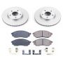 PowerStop CRK152 Genuine Geomet Coated Rotor and Low-Dust Ceramic Brake Pad Kit