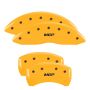 MGP 22073SMGPYL 4 Caliper Covers Engraved Front & Rear  Yellow finish black ch