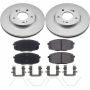 PowerStop CRK8007 Genuine Geomet Coated Rotor and Low-Dust Ceramic Brake Pad Kit