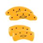 MGP 14224SBOWYL 4 Caliper Covers Engraved Front & Rear Bowtie Yellow finish black ch