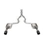 CORSA Performance 21251BLK Corsa 24 Ford MustangGT Xtreme Cat-Back Ex.Sys 3.0in Dual Rear Exit w/4.5in Blk PVD StraightCut Tip