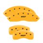 MGP 41004SMGPYL 4 Caliper Covers Engraved Front & Rear  Yellow finish black ch