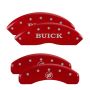 MGP 49003SBSHRD 4 Caliper Covers Engraved Front Buick Engraved Rear Buick Shield Red finish silver ch